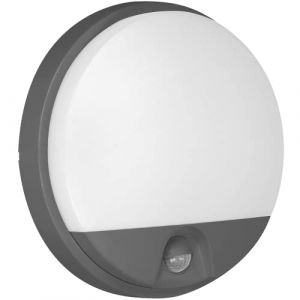 Adviti Lampe de jardin LED Agat - 15W - Grise - D&eacute;tecteur de mouvement - &Eacute;conomie d'&eacute;nergie