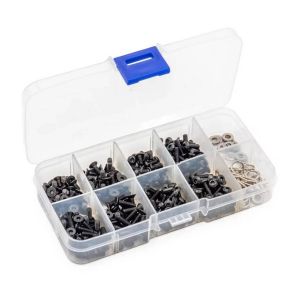 Hobby Tech Kit visserie M3 1/10 et 1/8 (280 pcs) - Noire