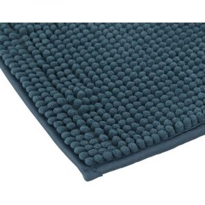 Tapis de bain 'Chenille' 50 x 80 cm Atmosphéra - Couleur: Pétrole
