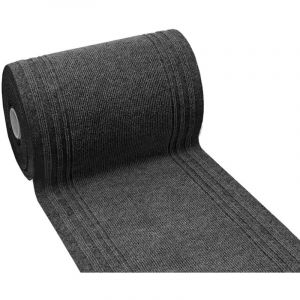 Tapis Coureur d'entrée Absorbant Antidérapant sur mesure Couloir Au Mètre h67 - Gris Anthracite