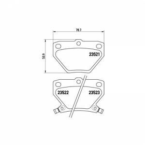 Image de Brembo 4 plaquettes de frein P83052