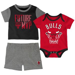 Ensemble tee-shirt,short et body coton bébé Chicago Bulls Putting Up Number