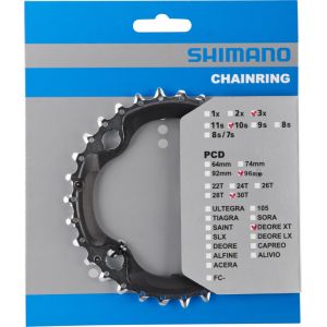 Image de Shimano Deore XT FC-M782 - Plateau - 96 BCD noir unisex aluminium