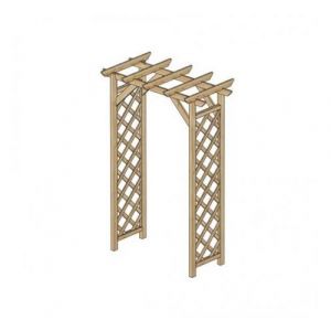 Solid Pergola rose droit - 2,15 m