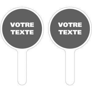 Panneau à main personnalisé - Gris
