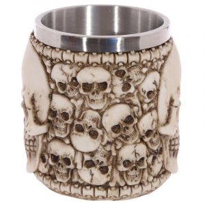 Puckator Objet décoratif chope avec crânes