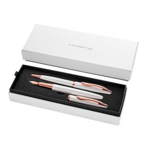 Pelikan 821865 Set stylo-plume et stylo-bille Jazz Noble Elegance K36+P36 Pearl