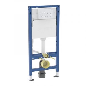 Geberit Pack B&acirc;ti-support Duofix 112cm + Plaque de commande Delta20 blanc alpin + fixations murales (458.134.11.3)