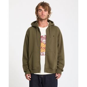 Volcom Sweat À Capuche Zippé Single Stone - Sage Leaf - Taille XS
