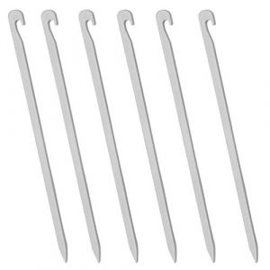 Wechsel Tents - Piquet de tente " Rock Peg " en Duraluminium 16 cm - Sardines Carrés pour Tente Camping adaptés aux sols RocailleuX et extrémement Durs - Lot de 6 pcs