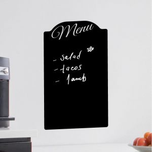 Ambiance Sticker Ardoise Tableau Noir - Stickers Muraux Adh&eacute;sif Effa&ccedil;able - Menu Restaurant - H70 x L110 cm