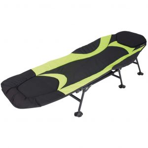 Image de Eurotrail Lit de camping Queen Noir et vert citron