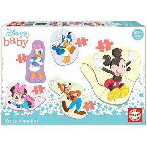 Image de Educa Baby, Mickey and Friends, 5 Puzzles Progressifs de 3 à 5 pièces. +24 Mois. Ref. 18590, Multicolore