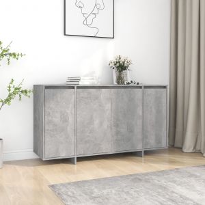 VidaXL Buffet Gris béton 135x41x75 cm Aggloméré