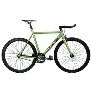 FabricBike Light - Vélo Fixie, Fixed Gear, Single Speed, Cadre et Fourche Aluminium, Roues 28", 3 Tailles, 6 Couleurs, 9,45 kg (Taille M) (L-58cm, Light Cayman Green)