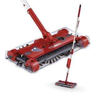 CleanMaxx Swivel Sweeper Balai sans Fil avec Fonction de Balayage - sans Fil, sans Sac & Rechargeable - Balai de Sol avec Articulation articulée ménageant Le Dos & Rotation à 360° - Flexibilité maximale