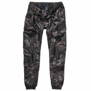 Brandit Ray Pantalon Vintage, Coton avec Élasthanne, Taille S À 3XL - Sombre Camouflage, L