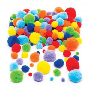 Baker Ross Rainbow Colours Lot de 200 Pompons - AW366