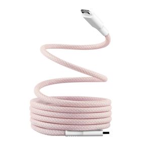 T'nB Câble USB-C vers USB-C avec gaine magnétique anti nœuds - 1,5 m - Rose