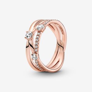 Image de Pandora Anneau Triple Scintillant - Taille Taille 60