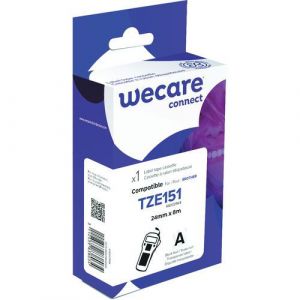 Wecare connect - Fond transparent avec lettres noires - Rouleau (2,4 cm x 8 m) 1 cassette(s) bande d'étiquettes - pour Brother PT-D600; P-Touch PT-750, D800, E550, E800, P750, P900, P950; P-Touch EDGE PT-P750