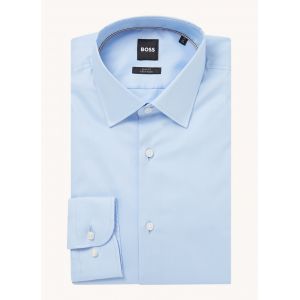 Boss Effect Chemise slim modèle Hank coton supima Bleu - Couleur Bleu - Taille XS