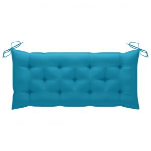 VidaXL Coussin de banc de jardin Bleu 120x50x7 cm Tissu
