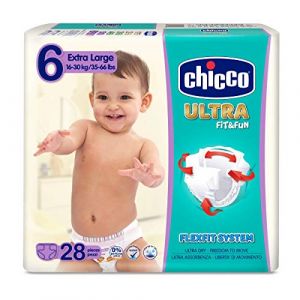 Chicco Ultra Fit&Fun Lot de 28 couches ultra absorbantes Taille 6 16 – 30 kg