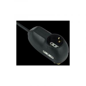 Electraline Multiprise 1 schuko + ; 2 prises bivalentes 10/16a 5mt plug 16a noir 62057