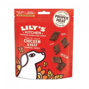Lily's Kitchen Friandises pour Chiens Poulet et au bœuf - Pack de 8 x 70 g