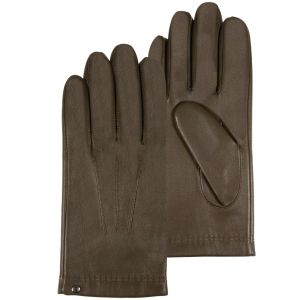 Isotoner Gants en cuir d'agneau pleine fleur, doublés cachemire et soie