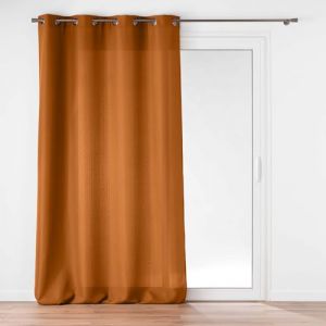 Douceur d'Int&eacute;rieur Rideau &agrave; Oeillets (140 x 280 cm) Soline Camel, Polyester Uni