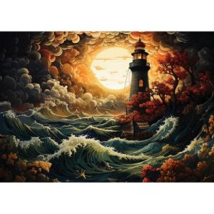 Art Puzzle Un Phare dans la Tempête