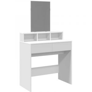 VidaXL Coiffeuse Avec Miroir Blanc 80x41x144,5 Cm