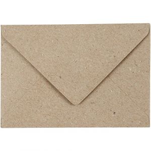 Enveloppes recyclées, C7 7,8x11,5 cm, 120 gr, naturel, 50pièces