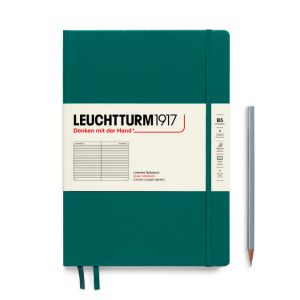 Image de Carnet de notes Rigide B5 17,8 x 25,4 cm Lign&eacute; Sauge