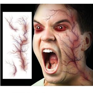TATOUAGES ÉPHÉMÈRES VISAGE VEINE VARICE 30X13CM BLANC