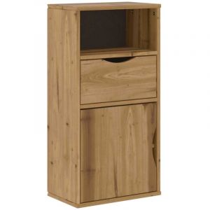 VidaXL Armoire latérale avec tiroir odda 40x24x79 cm bois massif pin