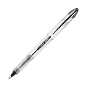 Image de Uni Ball Stylos roller Uni Mitsubishi noires pointe métal (0,8 mm)