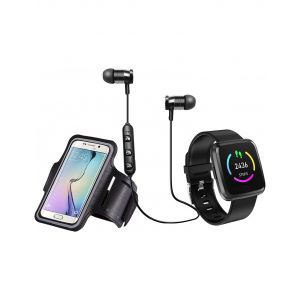 Blaupunkt Pack montre connect&eacute;e, &eacute;couteurs sans fil, brassard de sport