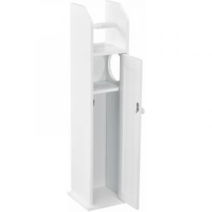 Meuble de salle de bain armoire rangement MDF laqu&eacute; 78 cm blanc 03_0002855
