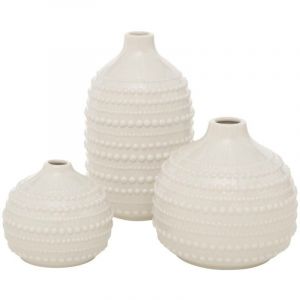 Boltze 3 Vases en Porcelaine Meruna blancs
