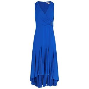 Morgan Robe midi droite fluide bleu electrique femme - Taille 36