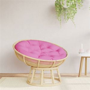 VidaXL Coussin Rond, Galette de Chaise Antid&eacute;rapante, Coussin Rembourr&eacute;, D&eacute;coration Jardin Terrasse Patio Ext&eacute;rieur, Rose &Oslash; 100 x11 cm Tissu Oxford