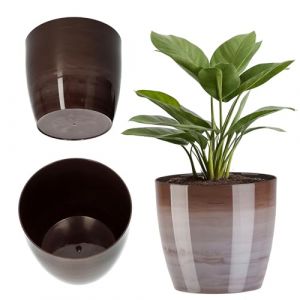 Cache-pot de fleurs 14cm, pour fleurs, marbre marron, pour salon, support de fleurs - Kadax