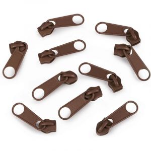 Cyclingcolors 10x Curseur N°5 Non Verrouillable pour Fermeture éclair à Glissière Spirale Zipper Tirette Métal idéal Jupe Vêtement Robe Maroquinerie Confection