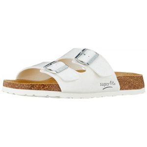 Superfit Fussbettpantoffel, Chaussons Mules Fille, (Weiss), 37 EU