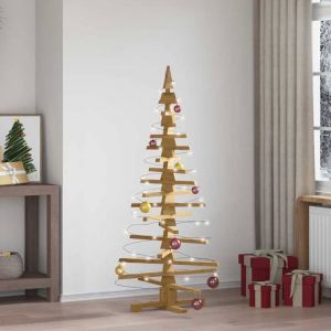 VidaXL Arbre de Noël en bois Marron 150 cm Bois massif en pin