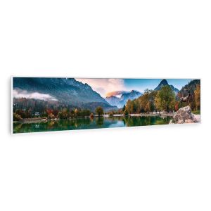 Klarstein Chauffage infrarouge Wonderwall Air Art Smart - Connecté - Motif : Lac - 120x 30cm - 350W