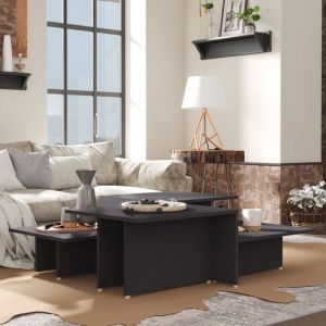 VidaXL Tables basses 2 pcs Gris 111,5x50x33 cm Aggloméré